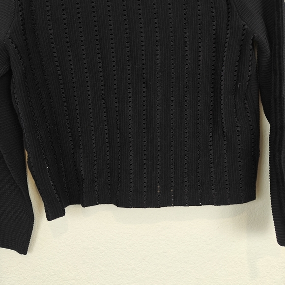 Diane Von Furstenberg Textured Cropped Wool Blend Knit Cartigan Sz Small - Picture 12 of 14